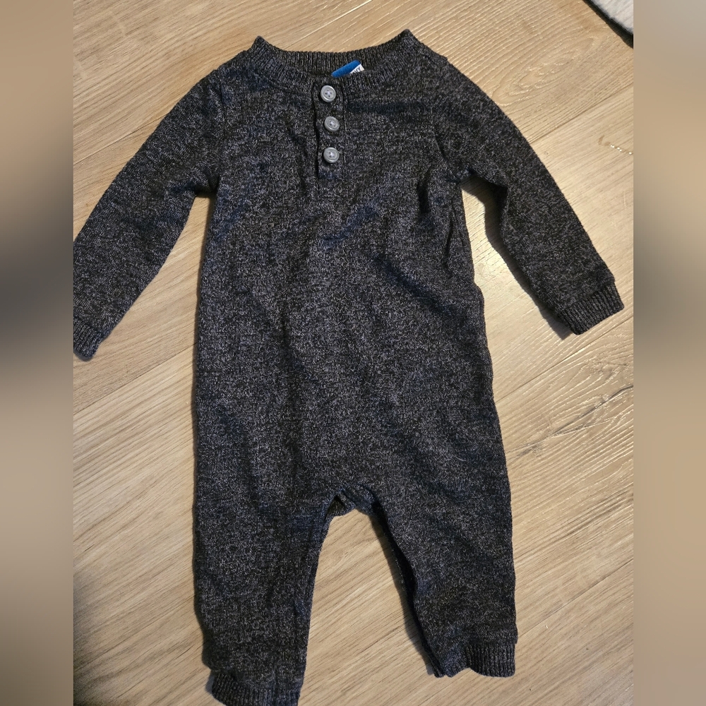 Old Navy Charcoal Knit Kids Bodysuit